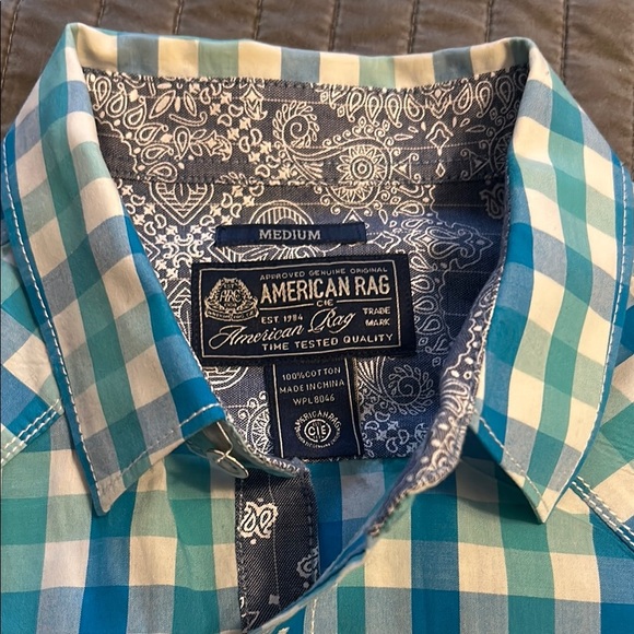 American Rag Other - American Rag Blue and White Gingham Casual Shirt